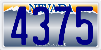 NV license plate 4375