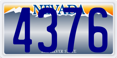 NV license plate 4376