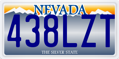 NV license plate 438LZT