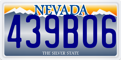 NV license plate 439B06