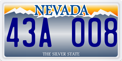 NV license plate 43A008