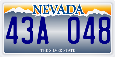 NV license plate 43A048