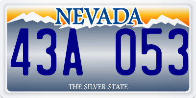 NV license plate 43A053
