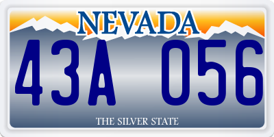 NV license plate 43A056