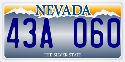 NV license plate 43A060