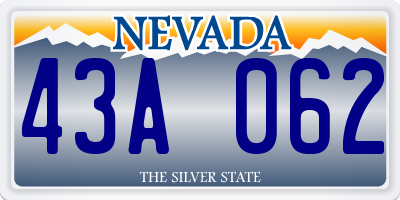 NV license plate 43A062