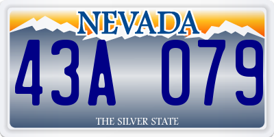 NV license plate 43A079