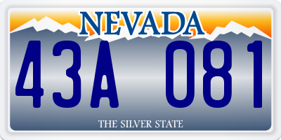 NV license plate 43A081