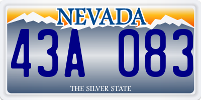 NV license plate 43A083