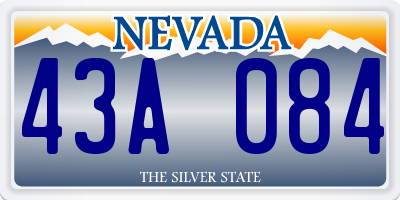 NV license plate 43A084