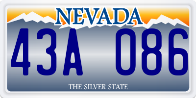 NV license plate 43A086