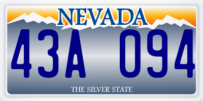 NV license plate 43A094