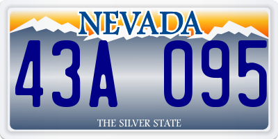 NV license plate 43A095