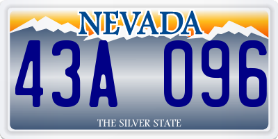 NV license plate 43A096