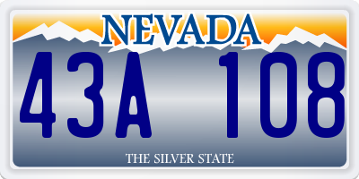 NV license plate 43A108