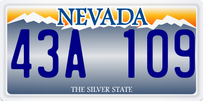 NV license plate 43A109