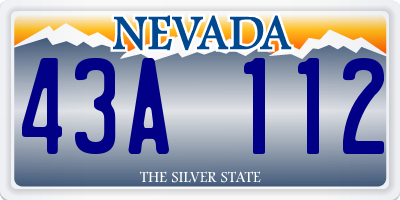 NV license plate 43A112