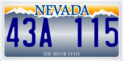 NV license plate 43A115