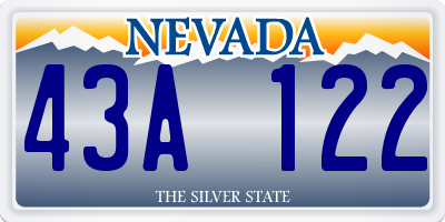 NV license plate 43A122