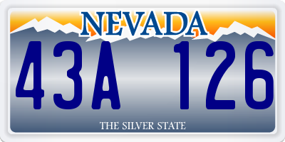 NV license plate 43A126