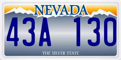 NV license plate 43A130