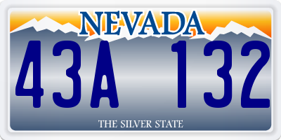 NV license plate 43A132