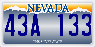 NV license plate 43A133