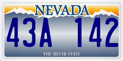 NV license plate 43A142