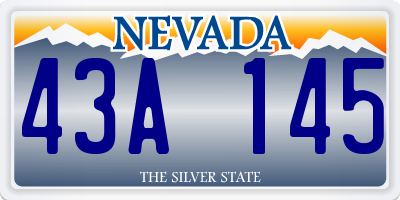 NV license plate 43A145