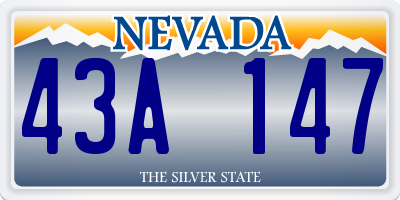 NV license plate 43A147