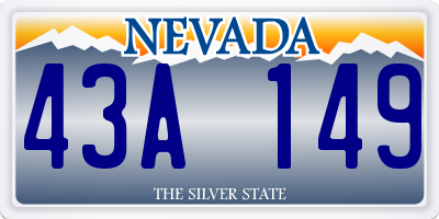 NV license plate 43A149
