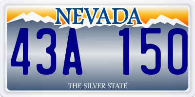 NV license plate 43A150