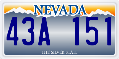 NV license plate 43A151