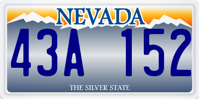 NV license plate 43A152