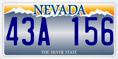 NV license plate 43A156