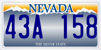 NV license plate 43A158