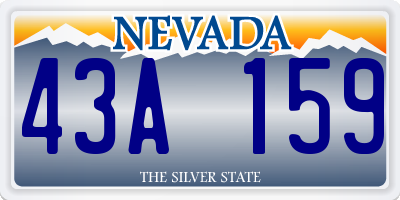 NV license plate 43A159