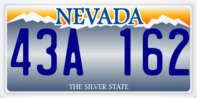 NV license plate 43A162