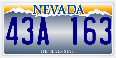 NV license plate 43A163