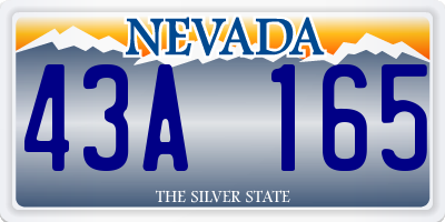 NV license plate 43A165