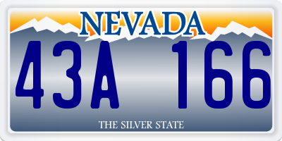 NV license plate 43A166