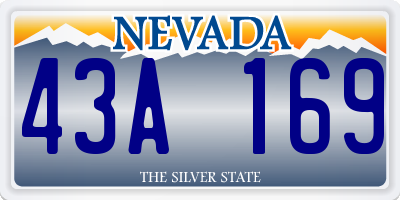 NV license plate 43A169