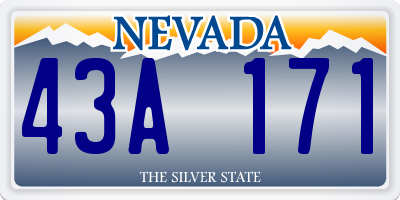 NV license plate 43A171