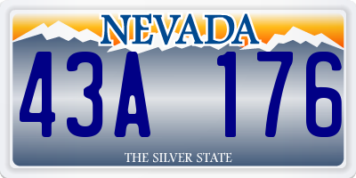 NV license plate 43A176