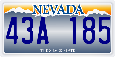 NV license plate 43A185