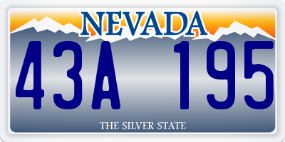 NV license plate 43A195