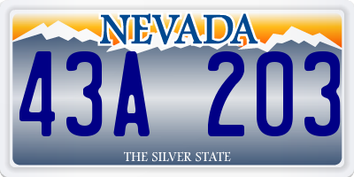 NV license plate 43A203