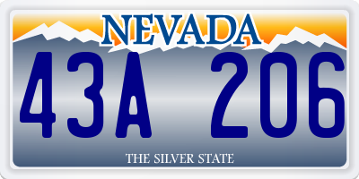 NV license plate 43A206