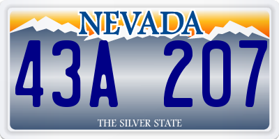 NV license plate 43A207