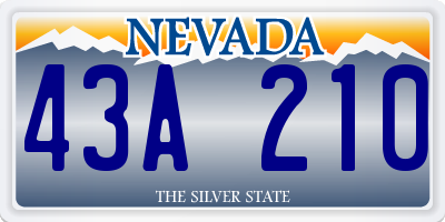 NV license plate 43A210